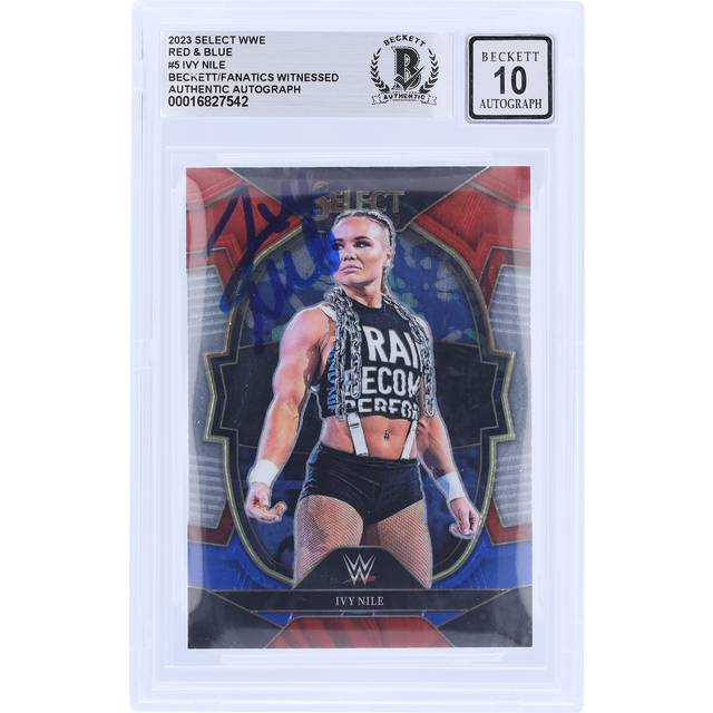 Ivy Nile Autographed 2023 Panini Select Red & Blue #5 Beckett Fanatics Witnessed Authenticated 10 Card