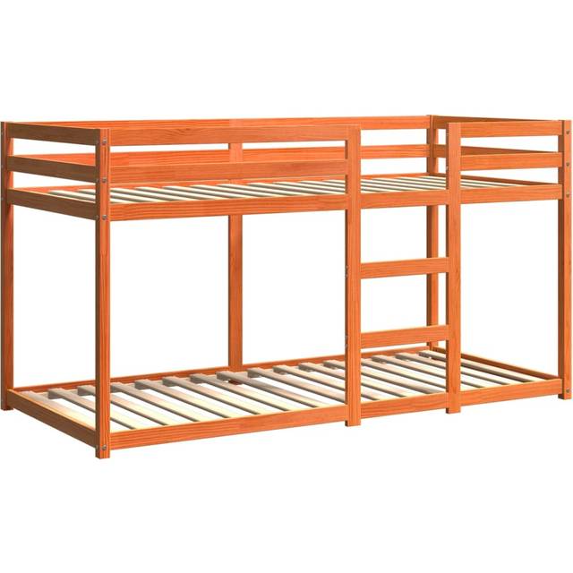 vidaXL Bunk Bed without Mattress Wax Brown 90x200 cm Solid Wood Pine