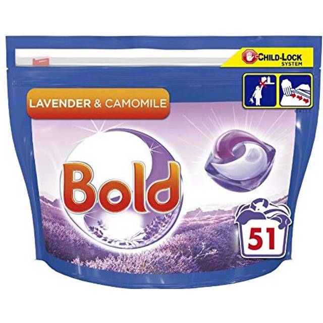 Bold All-in-1 Pods Washing Liquid Laundry Detergent Tablets/Capsules, 51 Washes, Lavender and Camomile