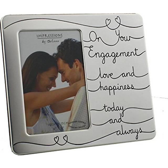 "Impressions By Juliana Photo Frame - On Your Engagement - 4"" x 6"" - FS552 - New"