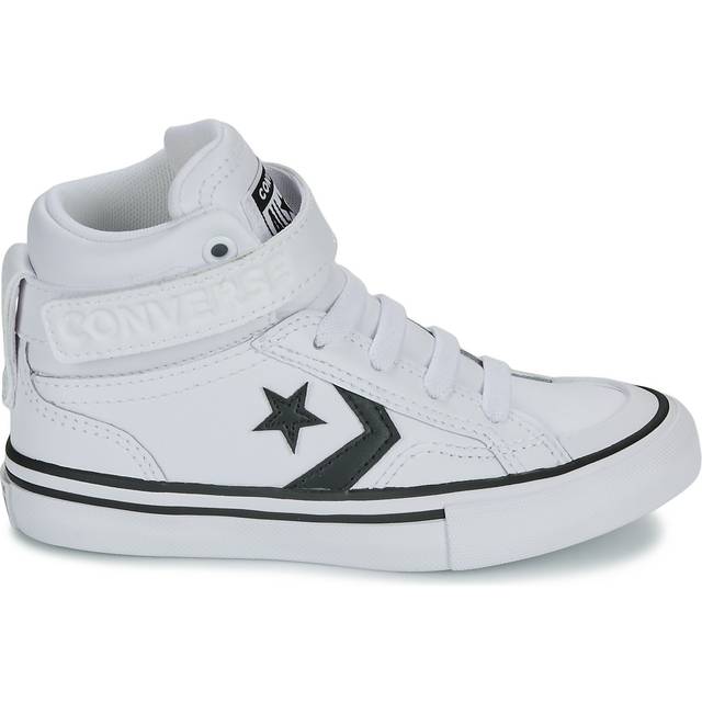 Converse Pro Blaze Strap Leather, Sneaker Barn, vit svart vit, 32 EU