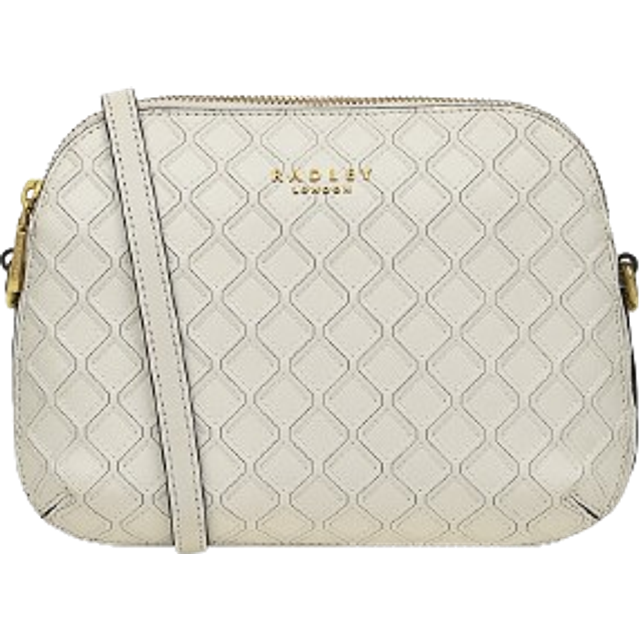 Radley London Women's Leather Womens Leather Dukes Place - Emboss Medium Ziptop Crossbody - White Medium
