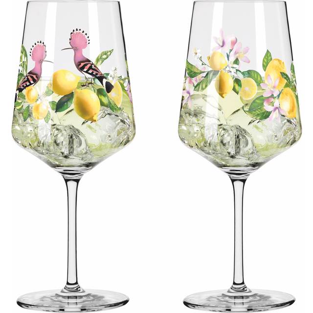RITZENHOFF 6041005 aperitif-glas 500 ml – set om 2 – serie sommarrep – för stänk, skorle – motiv citron – Made in Germany