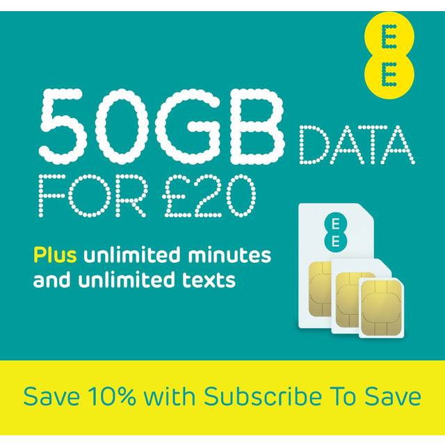 EE £20 Sim Card (Was 50GB now 150GB)