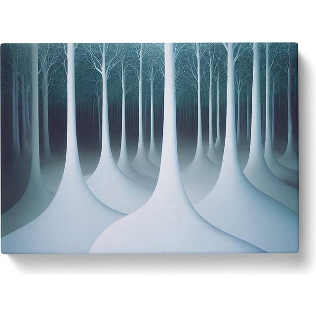 Magnetic Forest - Wrapped Canvas Graphic Art - White;Green (50cm H X 76cm W)