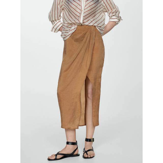 Tobacco Brown Lyocell Skirt (12)