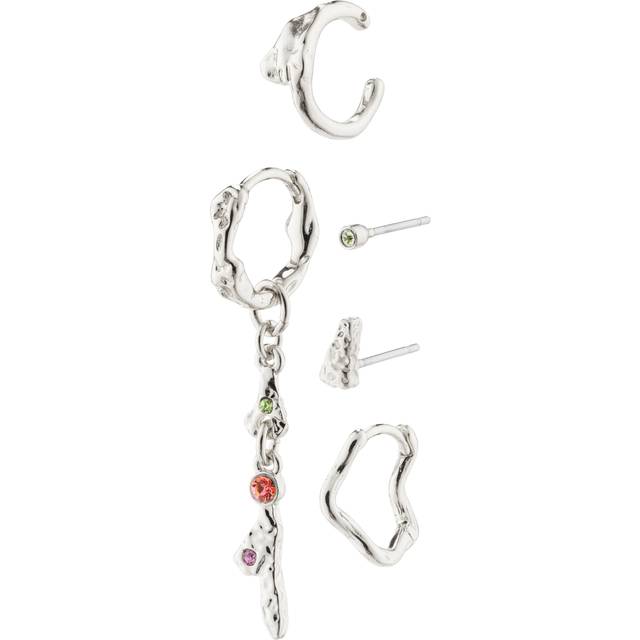 Pilgrim IRENE hoops & cuffs 5-i-1-set silverpläterade