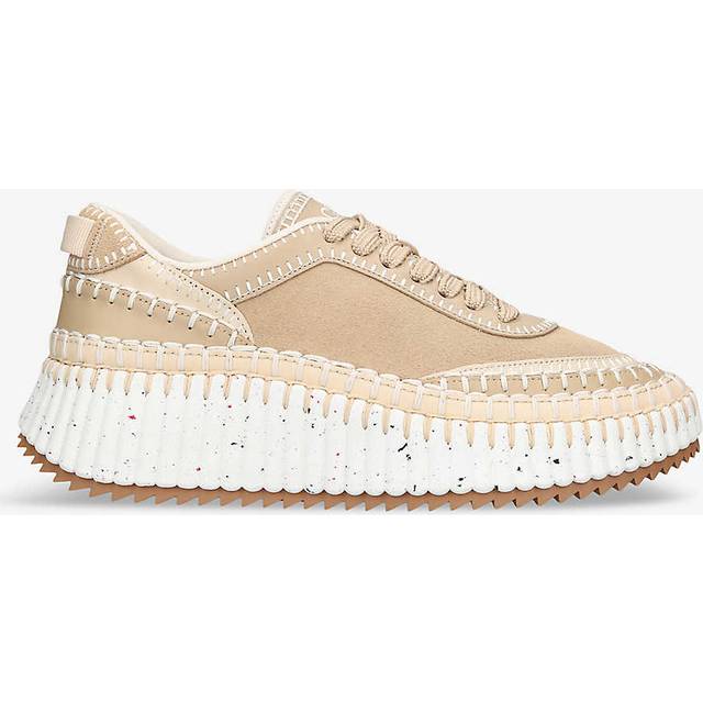 Chloé Suede Nama Runner Sneakers - Beige - 41