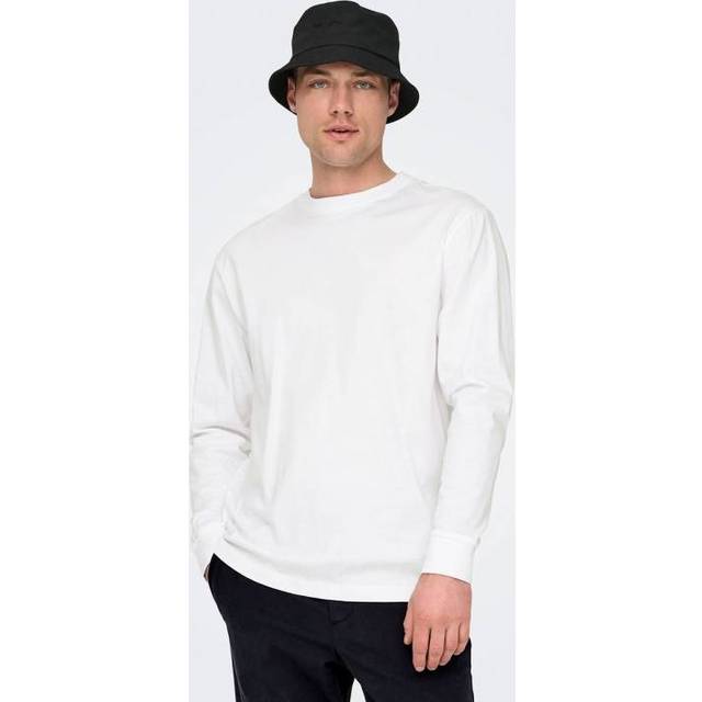 Only & Sons Onsfred Life Ls Tee Noos Sweatshirts Vit