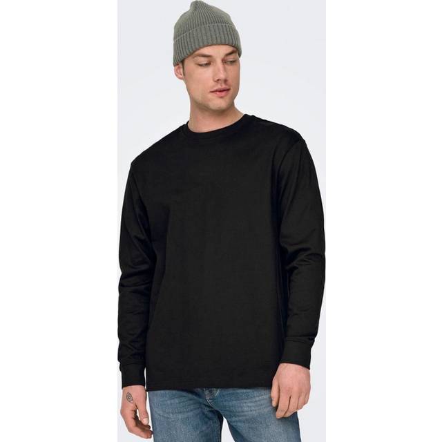 Only & Sons Onsfred Life Ls Tee Noos Sweatshirts Svart