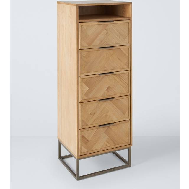 John Lewis Estate 5+1 Drawer Tallboy Chest, Natural