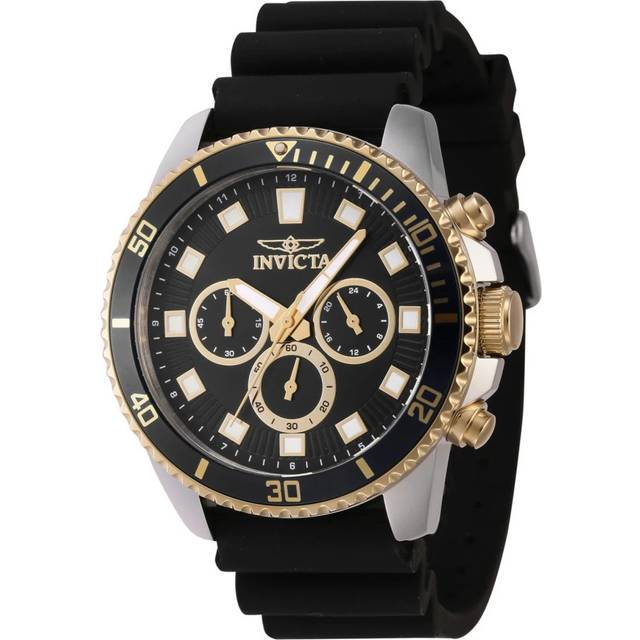 Invicta, Accessoarer, Herr, ONE Size, Kronograf Analog Klocka för Män - black (ONE SIZE)