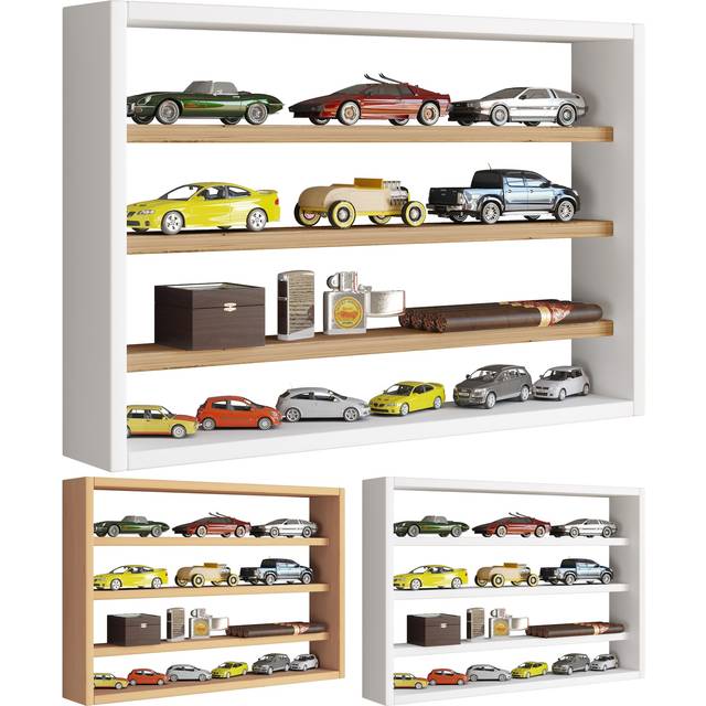 Wooden Wall Shelf Wall Display Case Collectible Deco Collector Showcase Osado M