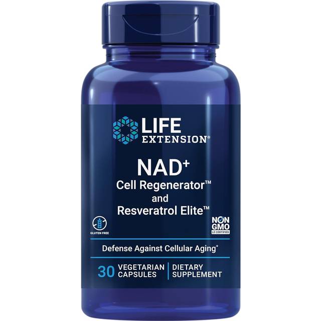 Life Extension Optimized NAD+ Cell Regenerator and Resveratrol 30 Vegetarian Capsules