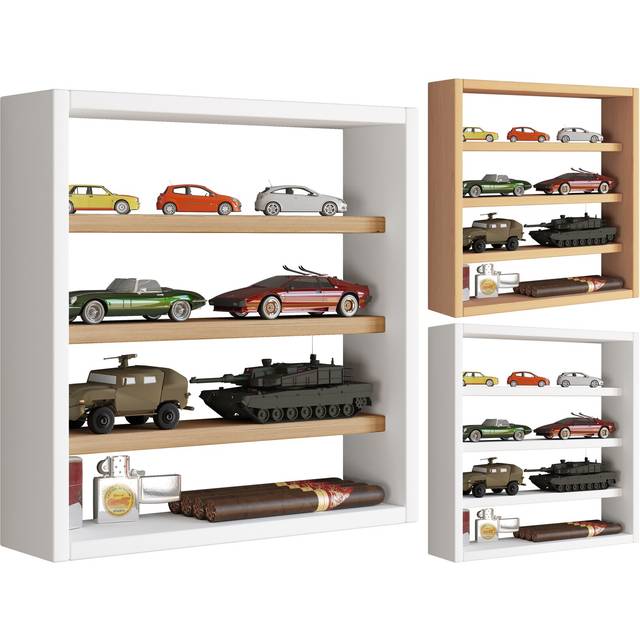 Wooden Wall Shelf Wall Display Case Collectible Deco Collector Showcase Osado S