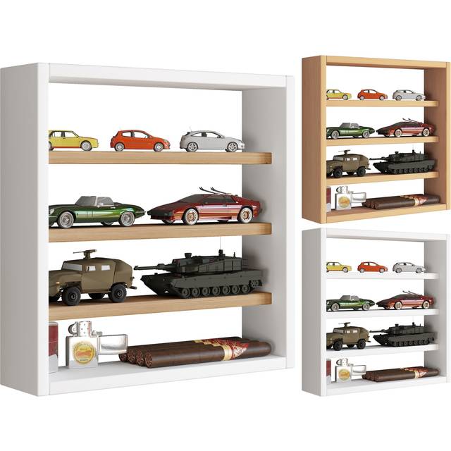Wooden Wall Shelf Wall Display Case Collectible Deco Collector Showcase Osado S