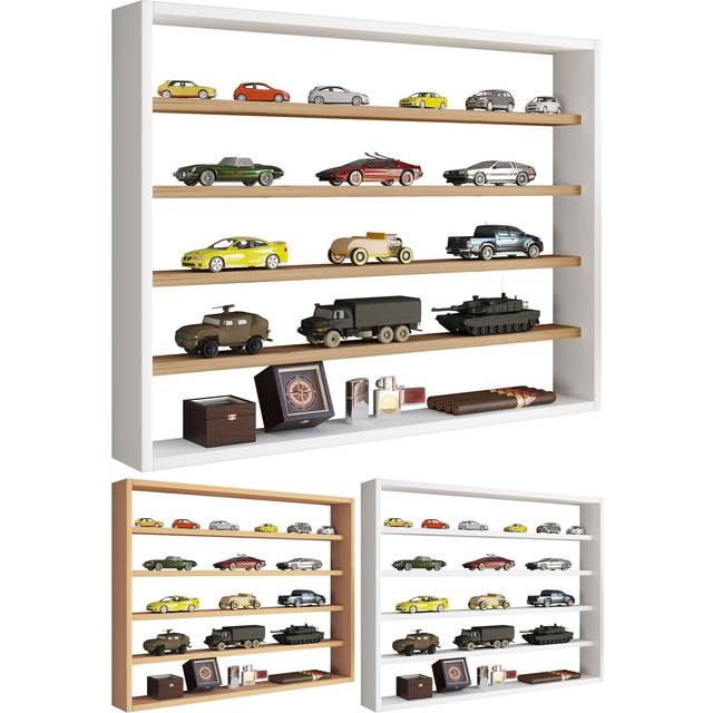 Wooden Wall Shelf Wall Display Case Collectible Deco Collector Showcase Osado L