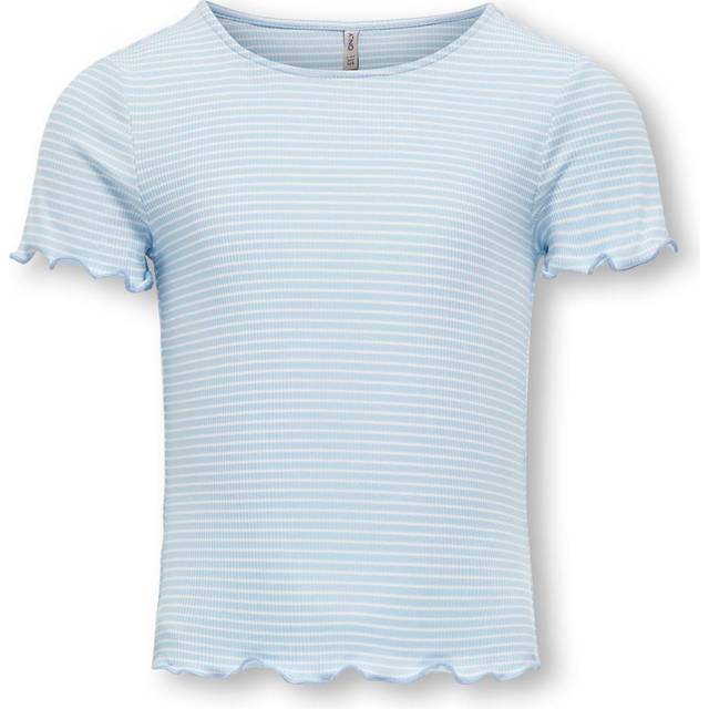 KIDS ONLY - Topp kogWilma Life S/S Short Rib Top Jrs - Blå