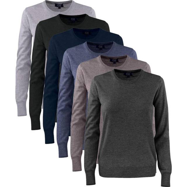 Cutter &amp; Buck Kennewick Crewneck Sweater Women 355407 Grey Melange