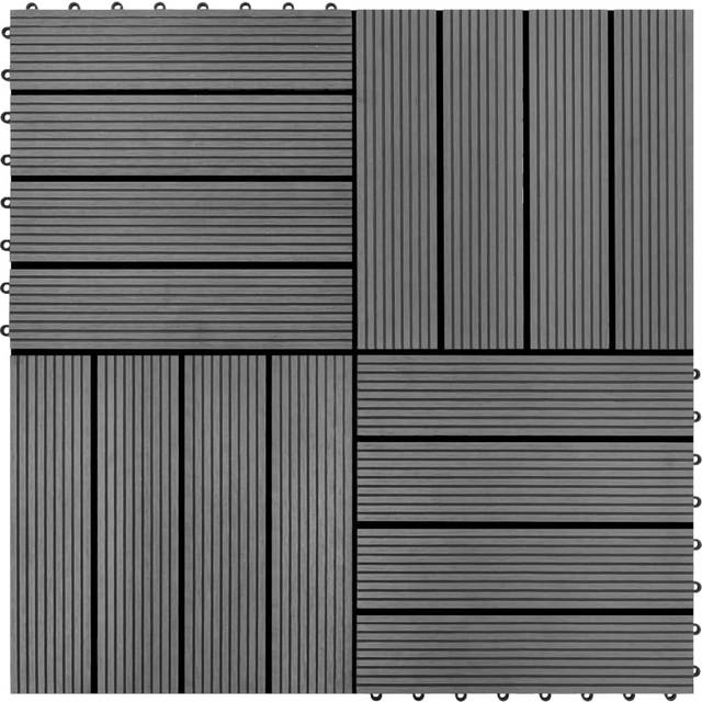 Trall 22 st 30x30 cm 2 kvm WPC grå