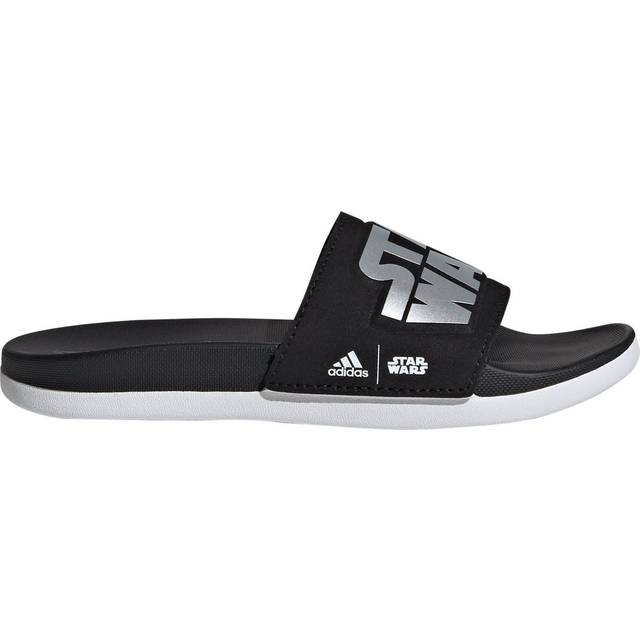 ADIDAS STAR WARS ADILETTE COMFORT TOFFLOR BARN - Core Black / Silver Metallic / Cloud White
