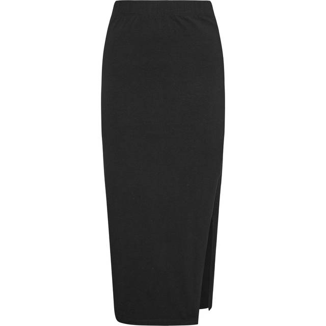 Pixiegirl Black Side Split Maxi Skirt 12 Pixiegirl | Petite Women's Maxi Skirts