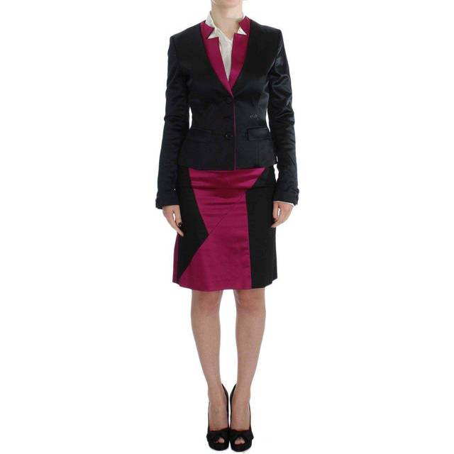 Exte, Jacka, Dam, S, Lyxig Svart Rosa Blazer - black (S)