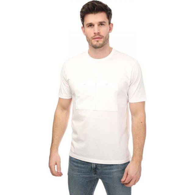 C.P. Company, T-Shirts, male, White, XL, White Cotton T-shirt