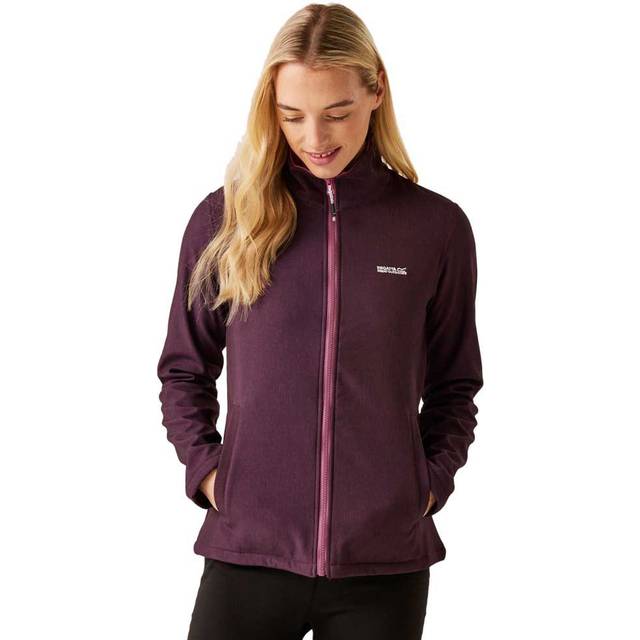 Regatta Women's Water Repellent Connie V Softshell Walking Jacket Deep Plum Marl, Size: 24 - Purple