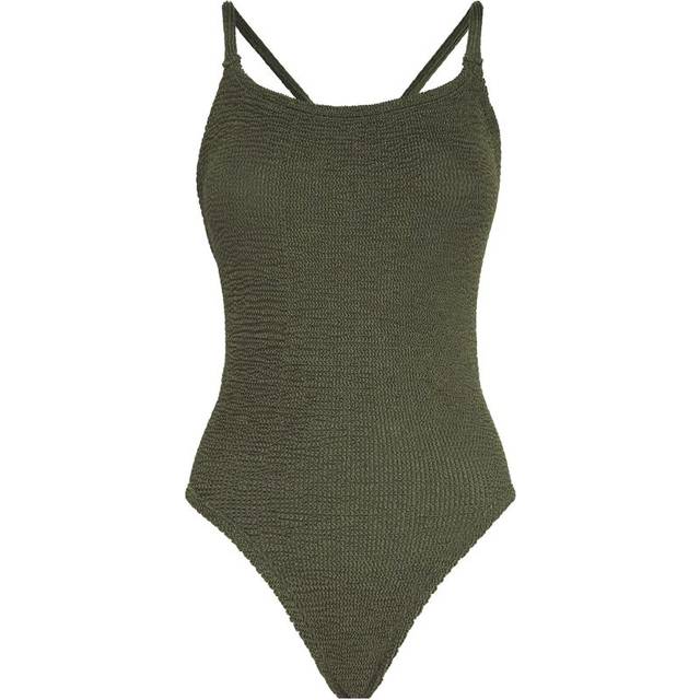 Hunza G Bette Seersucker Swimsuit - Green