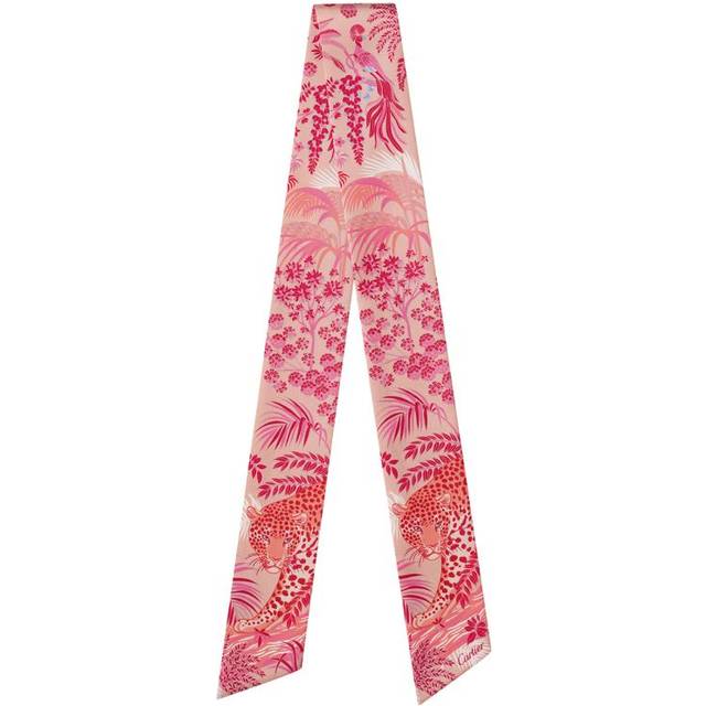 Silk Panthère de Cartier Scarf - Nude - One size