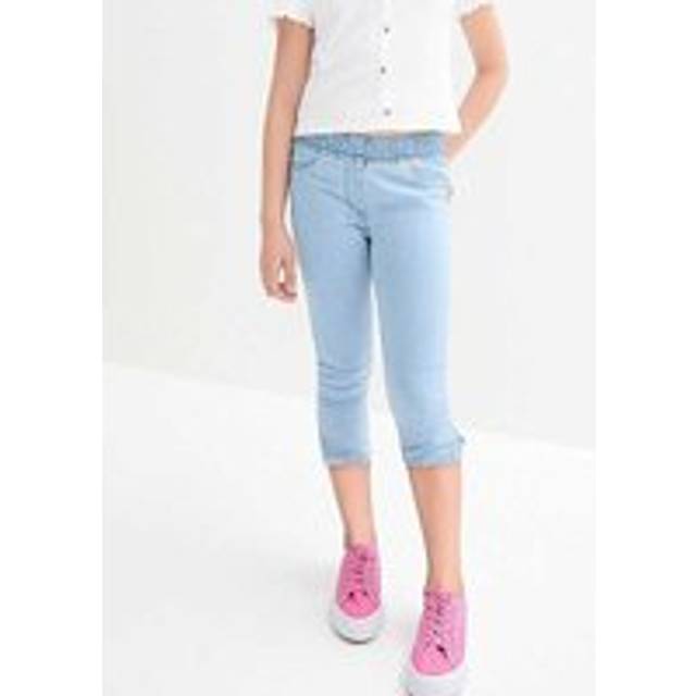 bonprix Kids Cropped Jeggings - Light Blue Denim