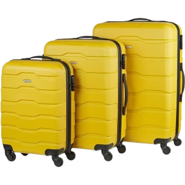 3pc Bumblebee Yellow Luggage Set