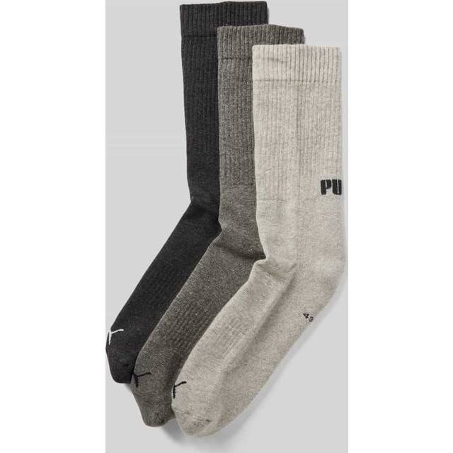 Puma 3-pack Cushioned Next Crew Socks - Grey - Strl 39/42