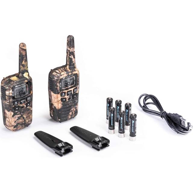 XT30 Mimetic Walkie Talkies Rechargeable Long Range - Two Way Radio with Mimetic Texture - PMR 446 license free, 16 Channels, 6 KM Range, 38 CTCSS
