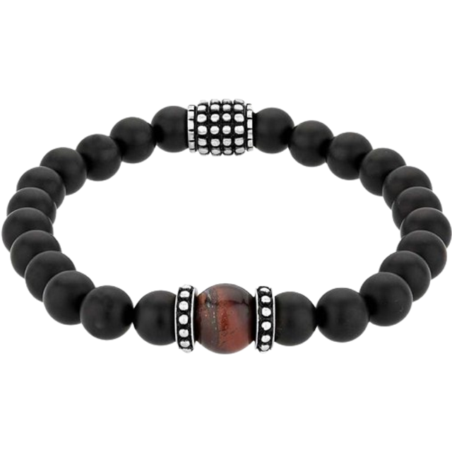 Bourne and Wilde Mens Tigers Eye Bead Bracelet UR06-03 - Brown