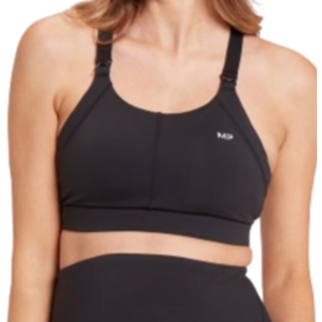 MP Women's Maternity/ Nursing Sports Bra - Black - XXS