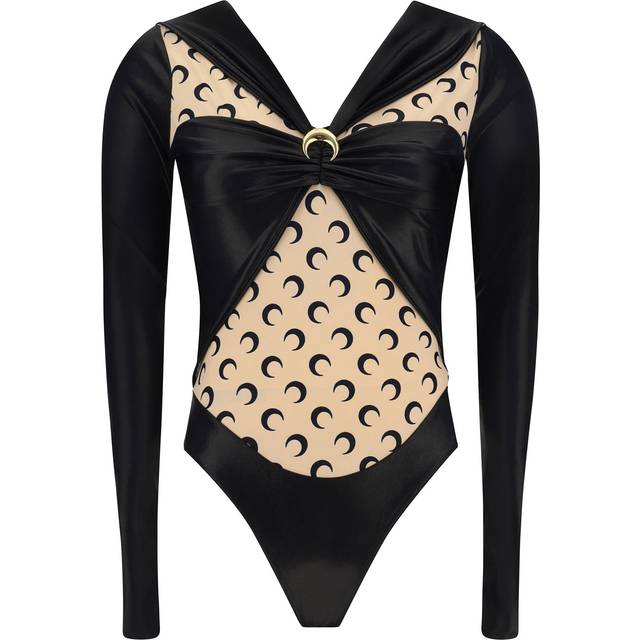 Marine Serre-All Over Moon Top Nero-Donna - XS