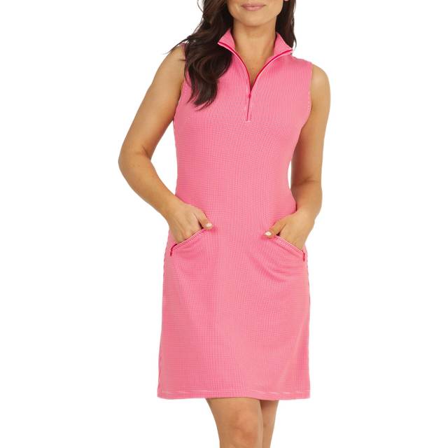 Ibkul Mini Check Mock Neck Dress
