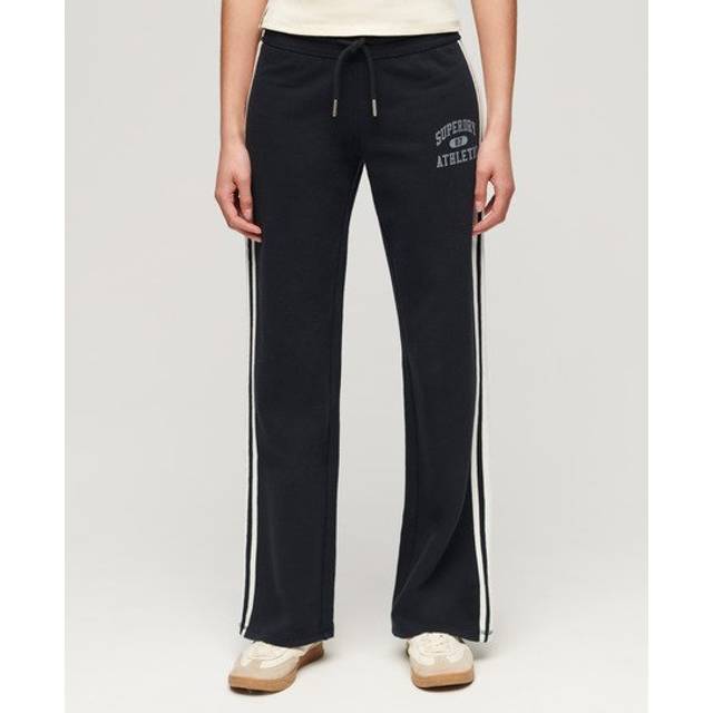 Superdry Damen Athletic Essentials Jogginghosen mit Streifen und Schlag Marineblau - Größe: 40
