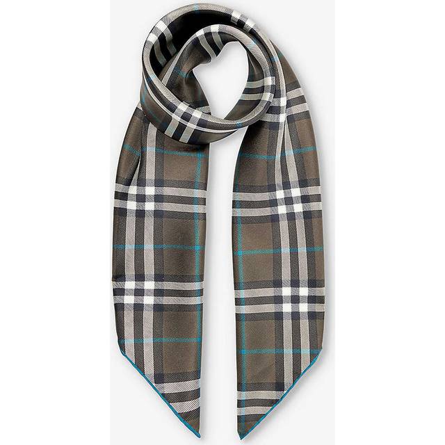 Burberry Womens Snug Checked Silk Scarf