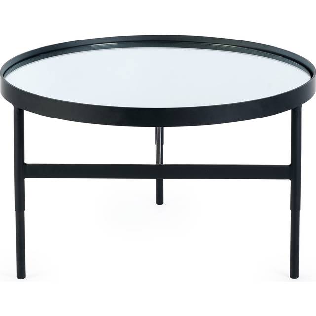 Julian Bowen Franki Mirror Glass Coffee Table, Black