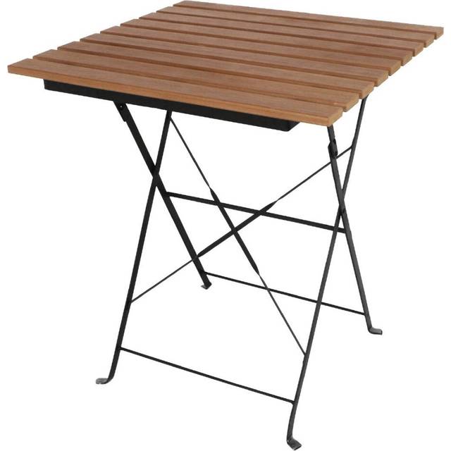 Bolero Square Faux Wood Bistro Folding Table 600mm - [GJ765]