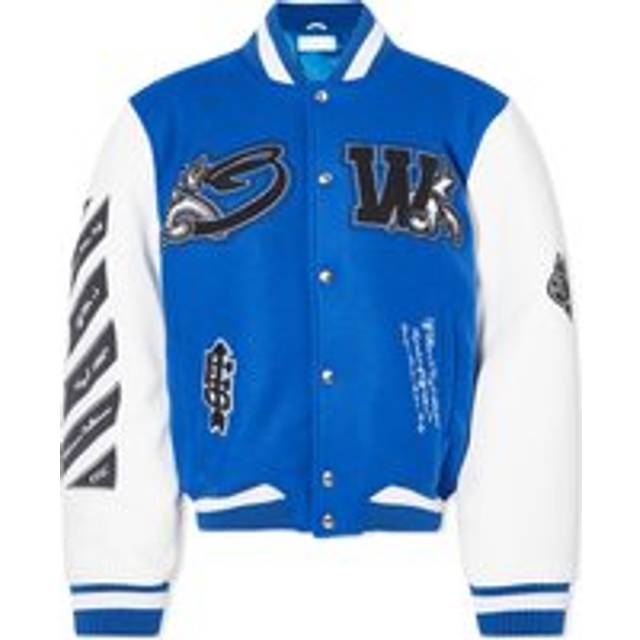 Padded ROYAL Bomber Jacket with Leather Sleeves and All-Over size 42 (42)