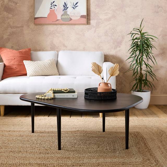 Lucas Large Coffee Table, Acacia Wood - Black