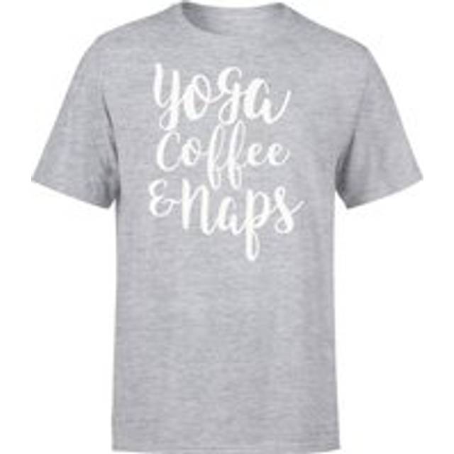 Yoga Coffee and Naps T-Shirt - Grey - 5XL - Grey