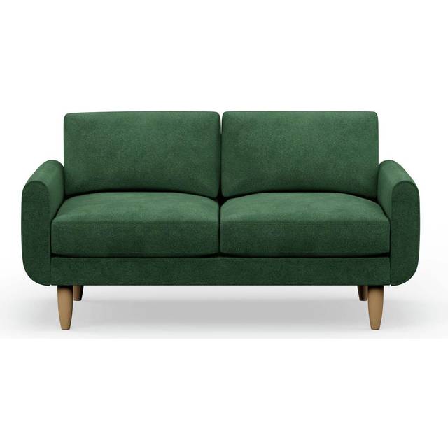 Hutch Velvet Round Arm 2 Seater Sofa - Sage Green