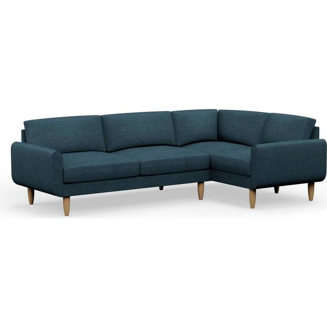 Hutch Slim Reversible Round Arm 5 Seater Sofa- Aegean Blue