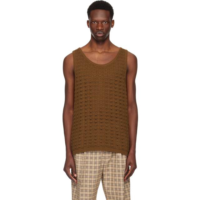 CMMN SWDN Brown Cray Tank Top - BROWN - XS