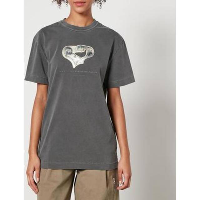 Alexander Wang Logo-Print Cotton-Jersey T-Shirt - XS - Black
